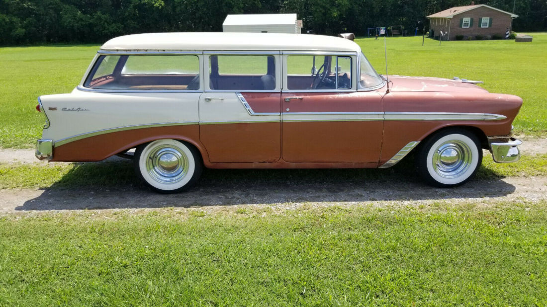1956 Chevy Bel Air Beauville LS SWAPPED 9 passenger station wagon