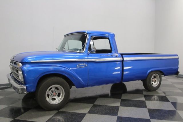 1965 Ford F-100 38977 Miles Medium Blue Pickup Truck 429 V8 3 Speed Automatic