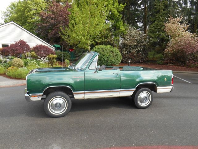 Mopar 1974 Dodge Ramcharger Se 360 At 1 Owner Full Convertible